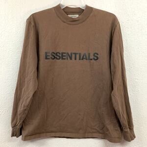 Essentials SSENSE Exclusive Brown Logo Long Sleeve T-Shirt - Size M